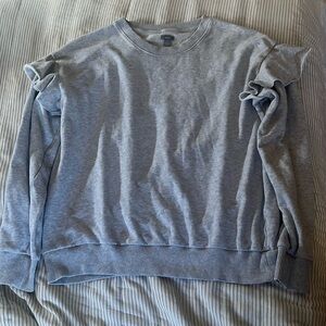 Aerie Ruffle Sleeve cotton blend sweatshirt
